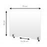 Séparateur Latéral bureau/table 4 mm transparent H 55 x L 70 cm Fixation Etau Latéral - Réf.490771_0