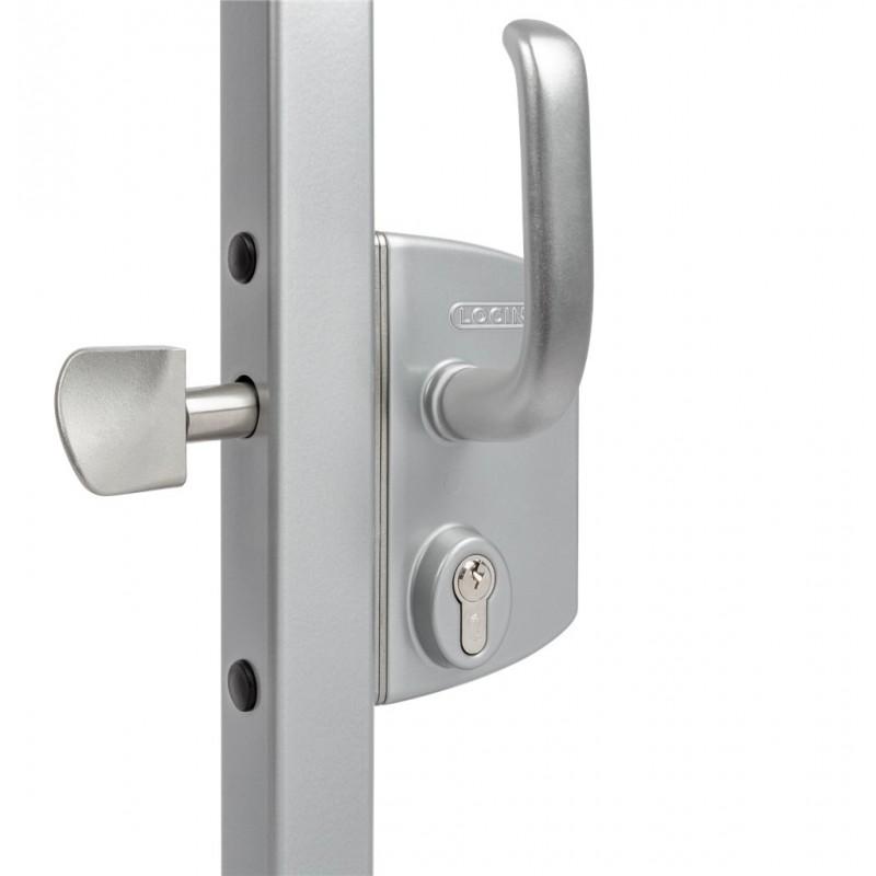 SERRURE LS TYPE INDUSTRIEL POUR PORTAIL COULISSANT TUBE 50MM ARGENT - LOCINOX - P00015133-SILV