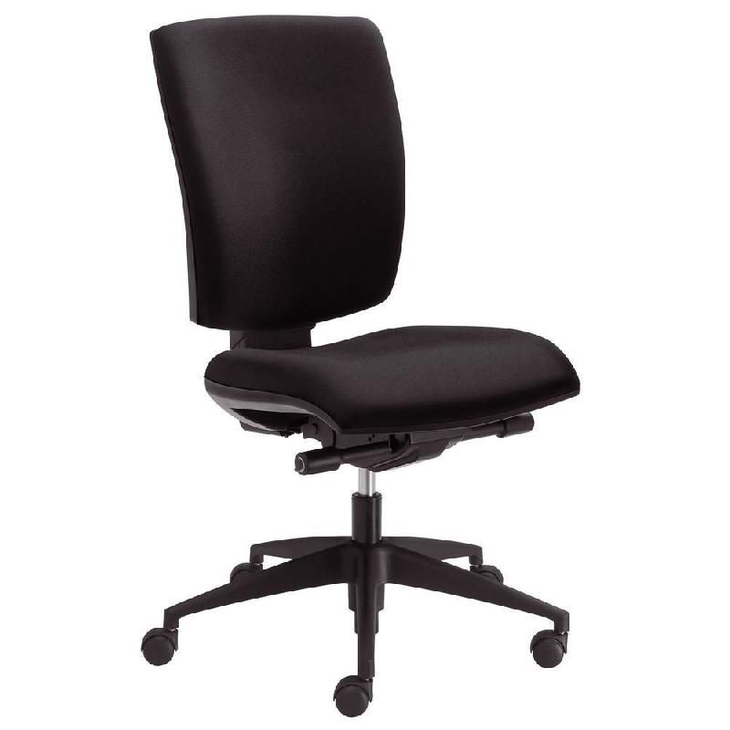 SIÈGE DE BUREAU CYBELE TISSU REMBOURRÉ HAUTEUR AJUSTABLE À ROULETTES HAUTEUR DOSSIER 54 CM NOIR