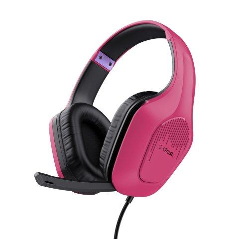 TRUST GXT 415P ZIROX CASQUE AVEC FIL ARCEAU GAMING ROSE