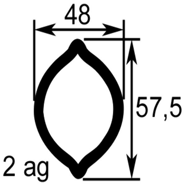 TUBE PROFIL (2AG) LG.1450 EXT.48X57,5X3,5