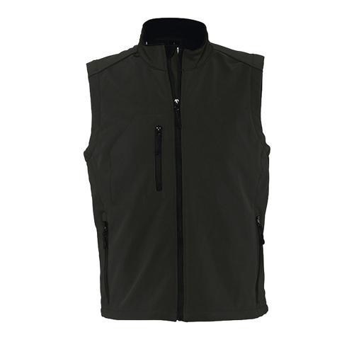 VESTE SANS MANCHE HOMME ZIPPÉE SOFTSHELL EN POLYESTER NOIR