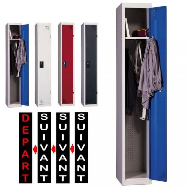 Vestiaire industrie propre - 1 case - livré démonté - couleur bleu - marque Rolléco_0