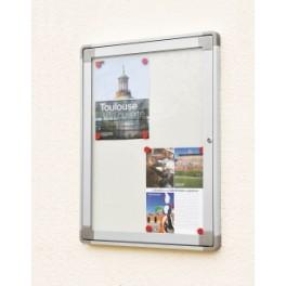 Vitrine murale Alcyone - extra plate 28 mm - porte en verre 3 mm avec serrure - plusieurs dimensions disponibles_0
