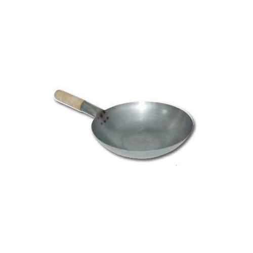 WOK EN ACIER DOUX À FOND PLAT VOGUE PROFESSIONNEL - 254 MM DE DIAMÈTRE