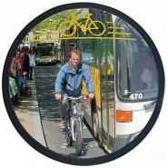 Miroir routier Cyclomir - sécurité des deux-roues - cadre PVC rigide - bombage 90° pour 2 directions_0