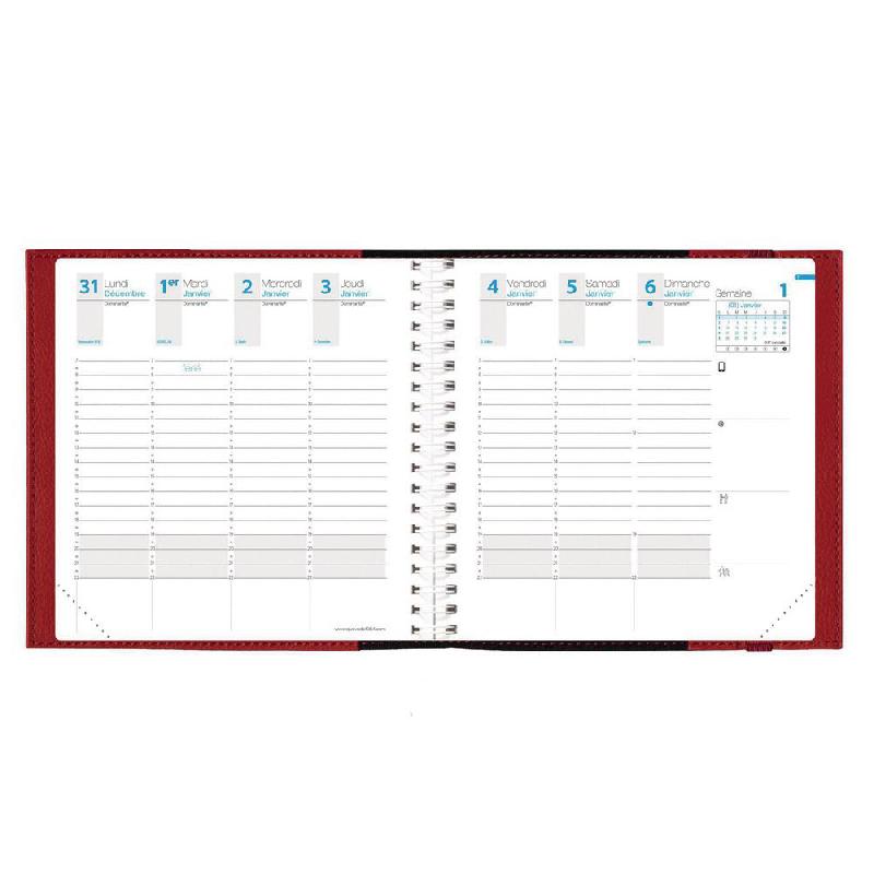 AGENDA SEMAINIER QUO VADIS TIME & LIFE MEDIUM - 16 X 16 CM - CUIVRE - DECEMBRE 2023 A DECEMBRE 2024