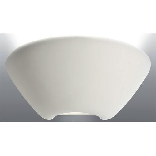 Applique murale fixe 230V en plâtre blanc - Modèle Viki - Puissance max 70W_0
