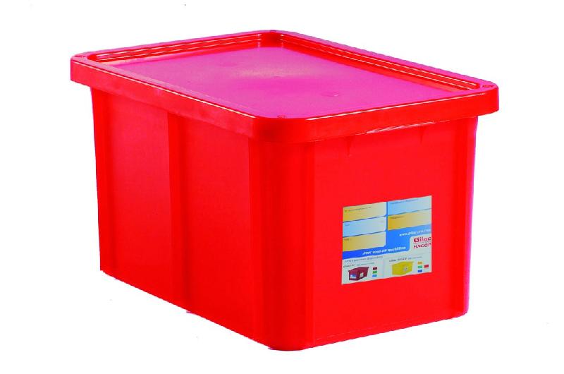 BAC RECTANGULAIRE À  COUVERCLE 55L
