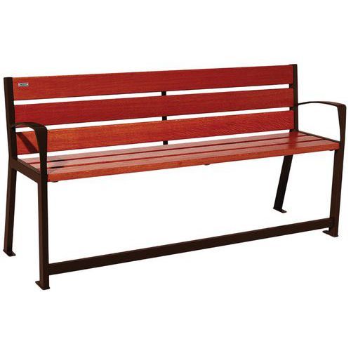 BANC SILAOS SÉNIOR 3 PLACES ACAJOU 8017 - PROCITY