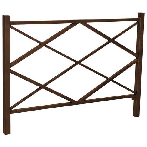 BARRIÈRE LOSANGE 1.50 M - ZINC MARRON 8017 - PROCITY
