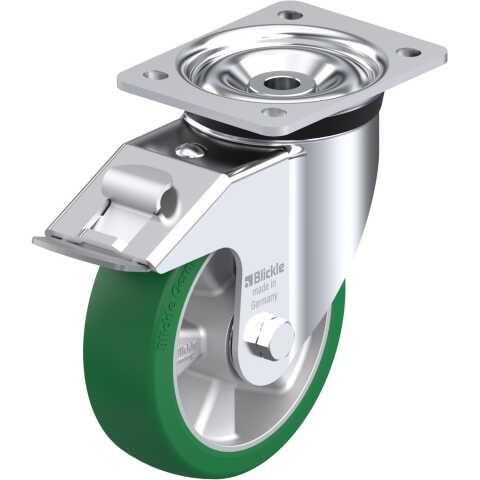 BLICKLE - ROULETTE PIVOTANTE À FREIN Ø 160MM BANDAGE POLYURÉTHANE PU 580KG - LK-ALST 160K-FI