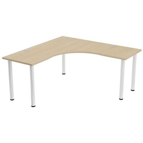 BUREAU TUBO SYMÉTRIQUE 160 X 160 CM CHÊNE BLANC - MBA