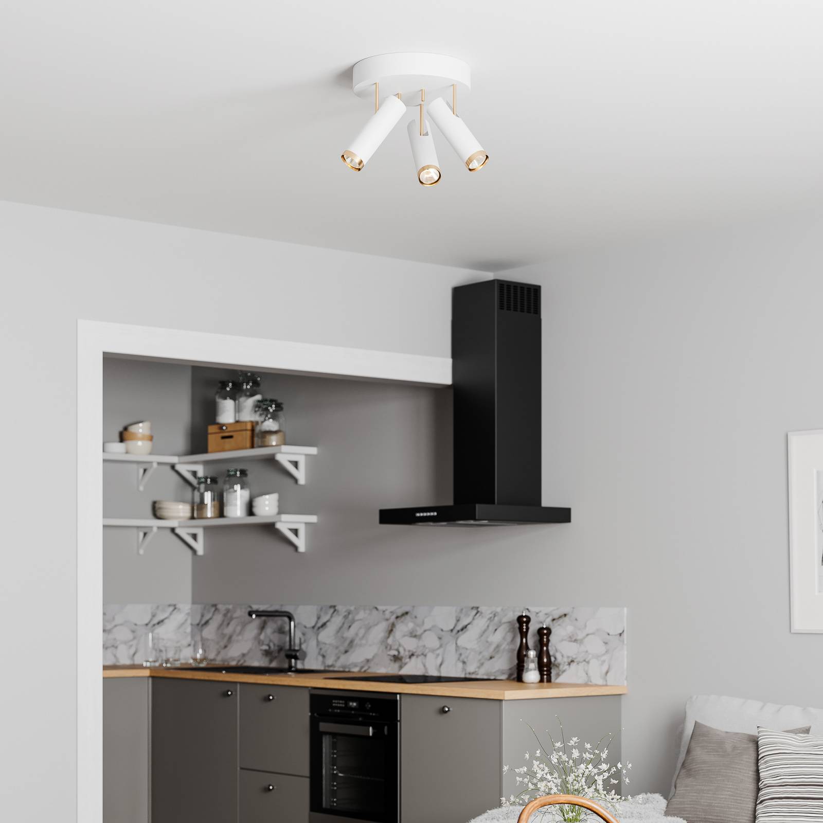 BY RYDÉNS PULS SPOT POUR PLAFOND 3 LAMPES ROND