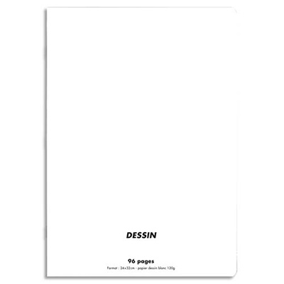 CAHIER CONQUERANT DE MATERNELLE - 96 PAGES - 24X32 CM - PAGES BLANCHES UNIES