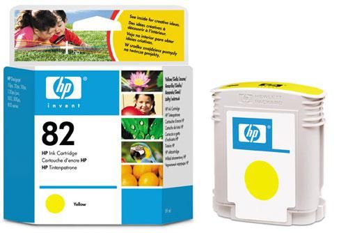CARTOUCHE ENCRE HP C4913A N°82  JAUNE