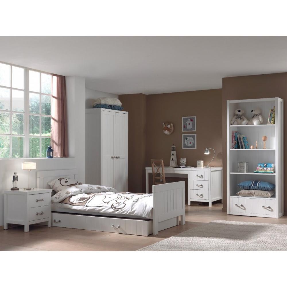 CHAMBRE COMPLÈTE LEWIS DESIGN LAQUÉ BLANC