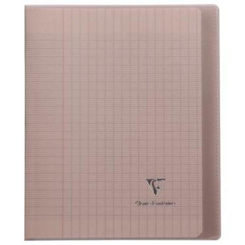 Clairefontaine Lot de 10 Cahier Kover Book 17x22, 96p./48 feuilles 90 g/m² piquées, couv. Transparente gris, Séyès - 3037929514070_0