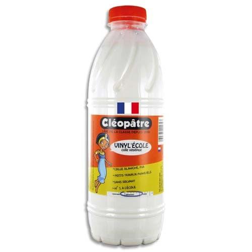 Cléopâtre colle blanche vinylique - flacon 1 litre - pour papier, carton et bois_0