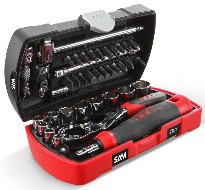 COFFRET POCKET DE SERRAGE/VISSAGE 39 OUTILS + PINCE MULTI-FONCTIONS - SAM OUTILLAGE - POCKET-RJ