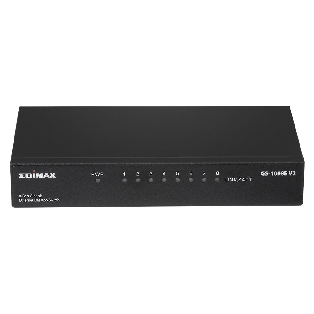 Switch Gigabit de bureau - Emidax GS-1008E V2 - 8 ports RJ-45 - Sans ventilateur_0