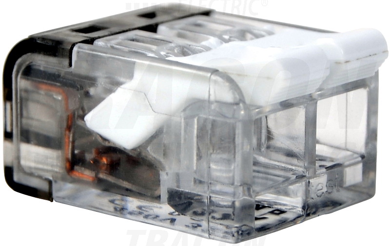 Connecteur sans vis transparent, ouvrable 0,2-4mm² - 32A 450VAC 2P_0
