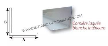 Cornière laquée blanche intérieure - Profilé d'habillage en acier avec film de protection - Longueur 3m_0