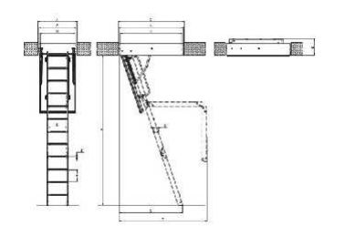 Escalier escamotable aluminium avec trappe