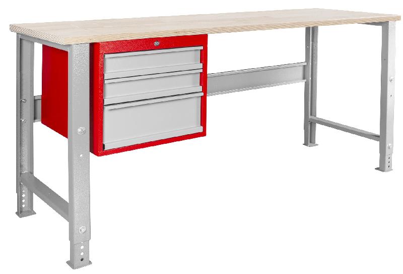Établi modulaire Rubberwood avec armoire à tiroirs 3T 2000 mm MW Tools MOD205R_0