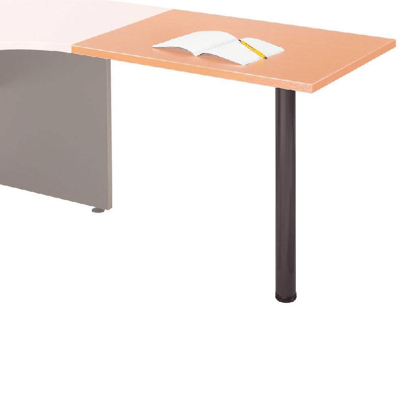 EXTENSION POUR BUREAU AXIOME RECTANGLE - HETRE - L. 60 X 80 CM - PIED TUBULAIRE ANTHRACITE