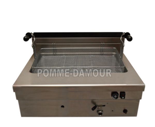 Friteuse gaz 18 litres de luxe professionnelle - modèle économique en inox avec accessoires pour chichis et beignets_0