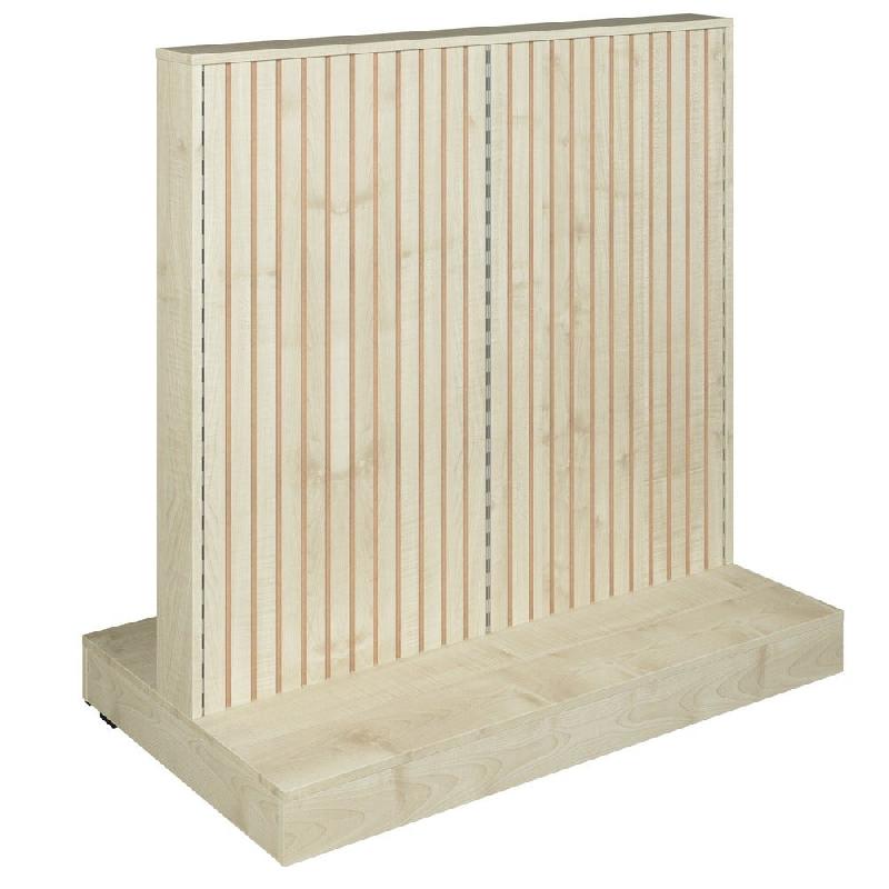 Gondole double face Vertigo T03 MDF naturel et érable 125x74x125cm_0