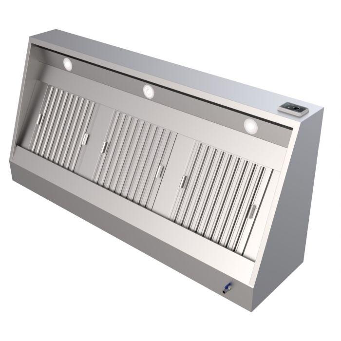 Hotte murale professionnelle avec moteur - 1000x700x520 mm - 7333.0700_0