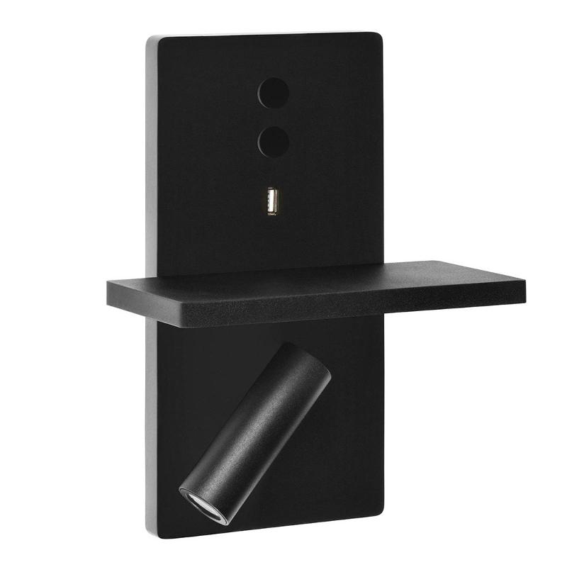 LEDS-C4 E-LAMP APPLIQUE LED À SPOT, NOIRE