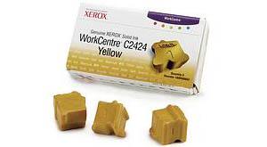 LOT 3 BATONNETS XEROX ENCRE SOLIDE JAUNE