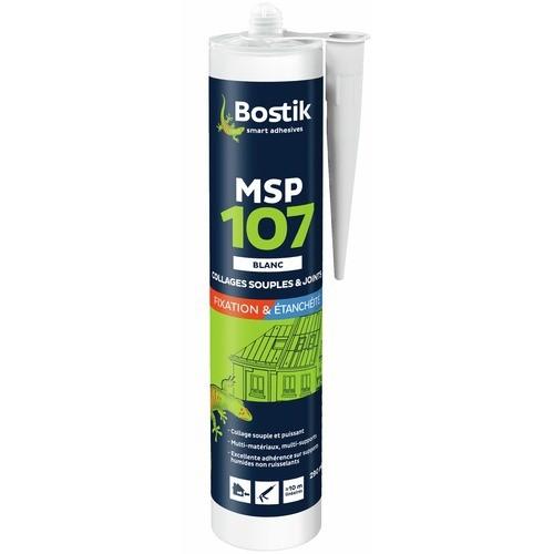 MASTIC-COLLE MULTI-MATÉRIAUX - ÉTANCHÉITÉ ET COLLAGE - GRIS - MSP 107 BOSTIK