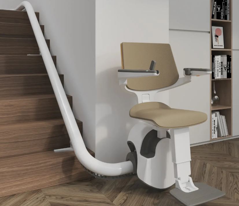 Monte-escalier tournant S200 - Modulaire, confortable et technologie ASL brevetée_0