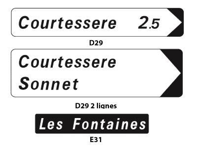 Panneau directionnel gamme Laperouse - dos ouvert sur mât - flèche ou rectangle - options disponibles_0