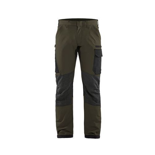 PANTALON DE TRAVAIL MAINTENANCE STRETCH 4D VERT/NOIR C146 - BLAKLADER