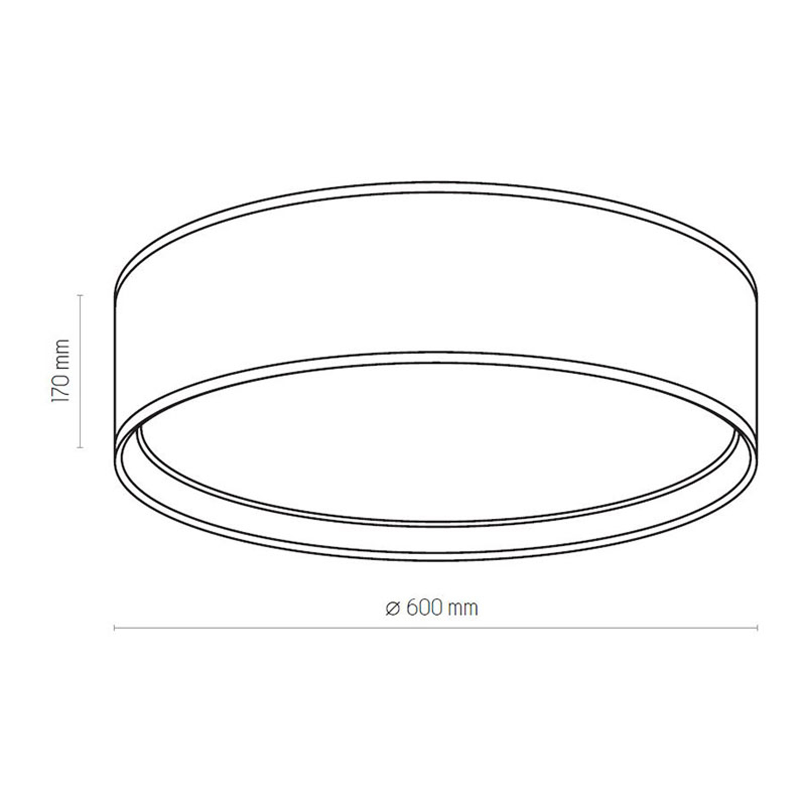 TK LIGHTING PLAFONNIER BILBAO, GRIS/OR, Ø 60 CM