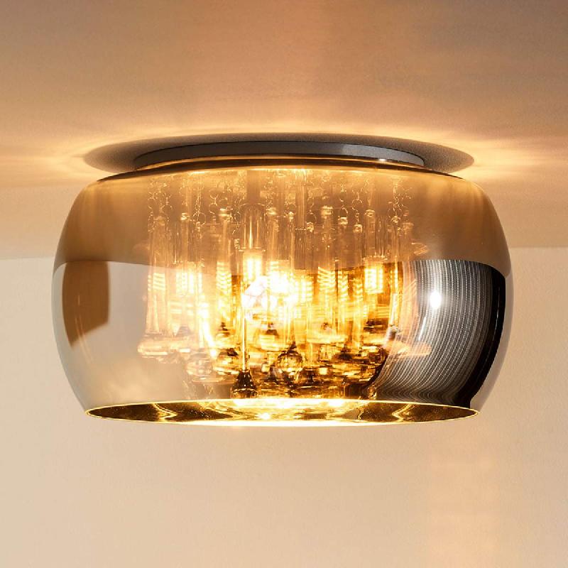 LUCIDE PLAFONNIER PEARL EN VERRE, Ø 40 CM