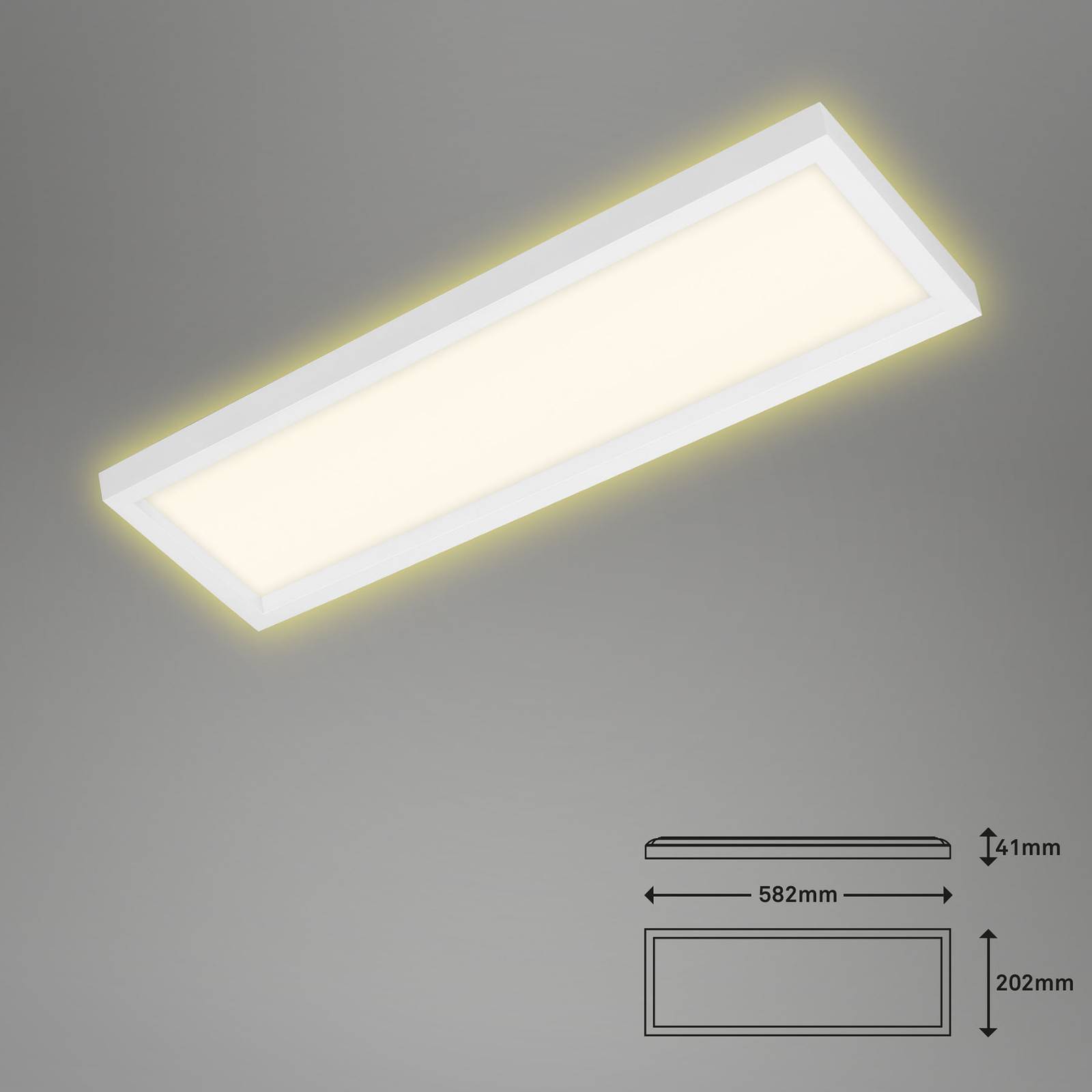 BRILONER PLAFONNIER LED 7365, 58 X 20 CM, BLANC