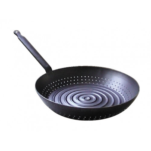 Poêle à marrons en tôle d'acier bleuie - De Buyer - 28 cm - Tous feux y compris induction - Réf. 5493.28_0