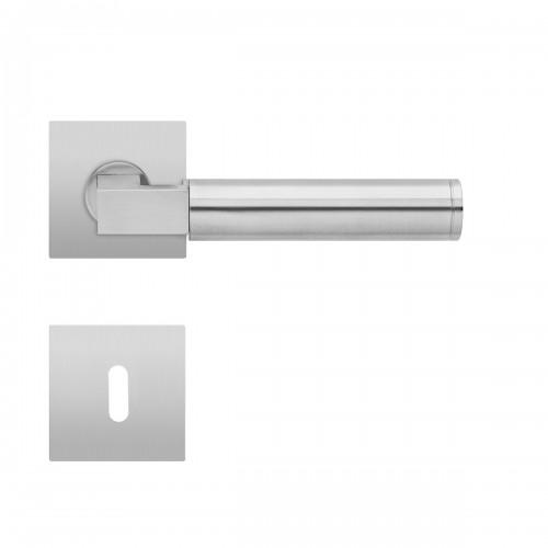 POIGNÉES DE PORTE SUR ROSACES CARRÉES AFFLEURANTES EP L31Q TASMANIA -CLÉ L KARCHER DESIGN