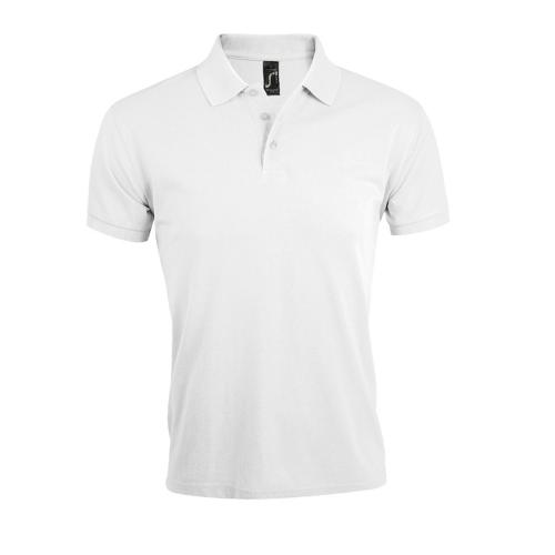 POLO PERSONNALISABLE HOMME PRIME EN POLYESTER BLANC