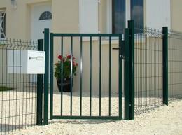 Portillon de jardin Practis en acier galvanisé et plastifié - simple et double battants - remplissage grillagé ou barreaudé_0