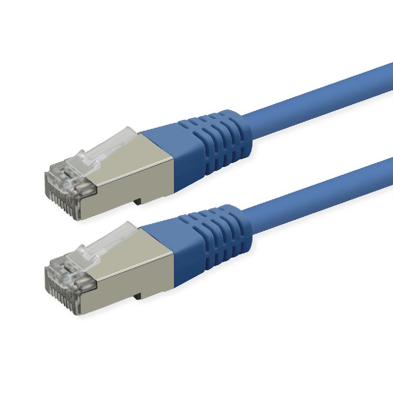 ROLINE Cordon Cat.6 (Classe E), PoE, S/FTP (PiMF) , bleu, 3 m_0