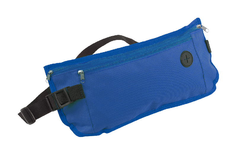 Sac banane en polyester 600D - 2 compartiments avec fermeture-éclair - Couleur bleu_0