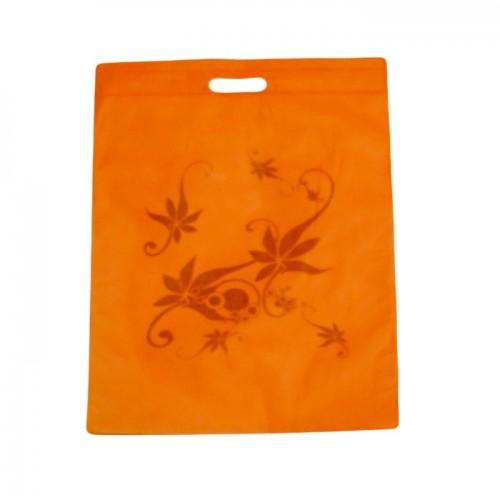 Sacs et sachets plastiques - Lot de 10 sacs non-tissés fantaisies orange - Taille 50x40cm - Grossiste Présentoir_0