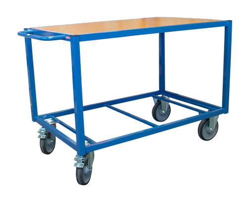 Servante établi 1 plateau - dimensions 1300x800 mm - châssis mécano-soudé robuste - roues pivotantes à frein EN 1757_0